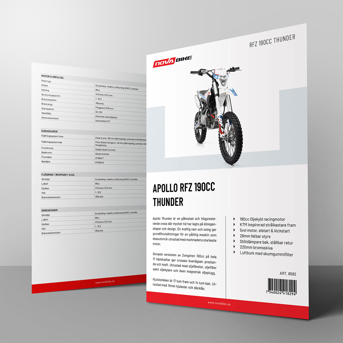 Produktdatablad Dirtbike Category